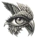 fallen angel eyes tattoo design idea