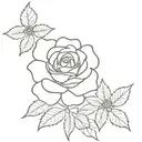 Rose with Cherokee rose intertwined tattoo design idea