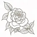 Rose with Cherokee rose intertwined tattoo design idea