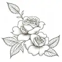 Rose with Cherokee rose intertwined tattoo design idea
