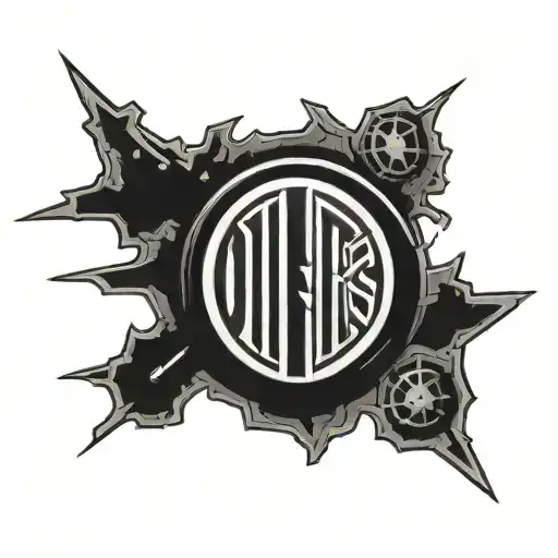 An Edmonton Oilers logo morphing into a Star Wars inspired emblem tattoo design idea