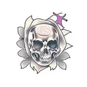 coffin tattoo design idea