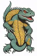 komodo dragon tattoo design idea