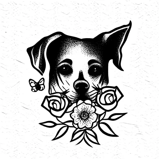 spine tattoo, women, gemini, dog, flowers tattoo design idea