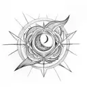 spine tattoo, women, sensual, gemini, flowers, moon, sun, dog, stars tattoo design idea