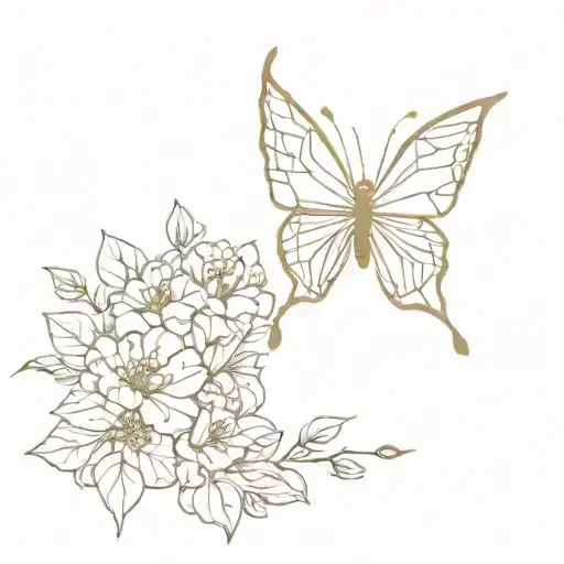 kintsugi butterfly tattoo design idea