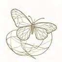 kintsugi butterfly tattoo design idea