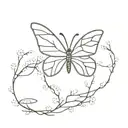 kintsugi butterfly tattoo design idea