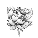Peonies tattoo design idea