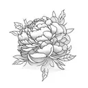Peonies tattoo design idea