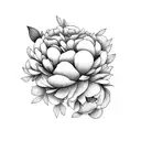 Peonies tattoo design idea