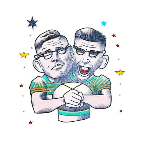 father and son holding hands soccer tattoo design idea