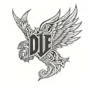 duke blue devils wings tattoo design idea