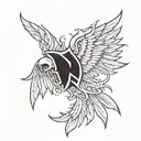 duke blue devils wings tattoo design idea
