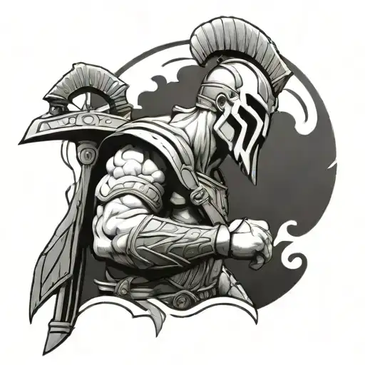 ares god of war tattoo design idea