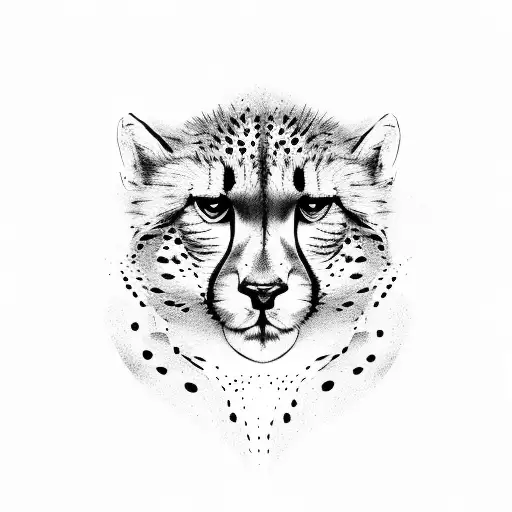 cheetah print tattoo design idea