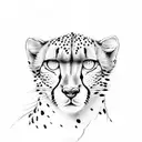 cheetah print tattoo design idea