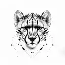 cheetah print tattoo design idea