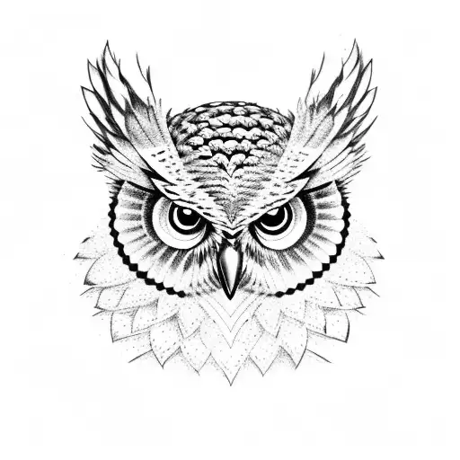 Owl tattoo design idea