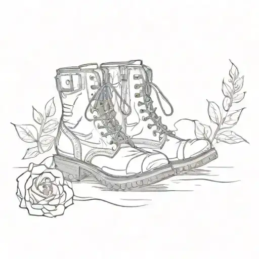 Here's a tattoo idea based on the lyrics of "Even Though I'm Leaving" by Luke Combs:  Design:  - A pair of boots (repres tattoo design idea