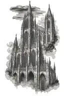 gothic cathedral  tattoo design idea