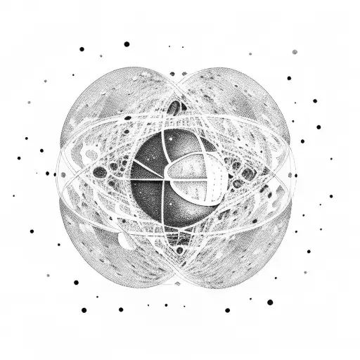The universe in a sphere tattoo design idea
