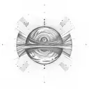 The universe in a sphere tattoo design idea
