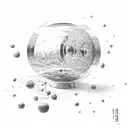 The universe in a sphere tattoo design idea