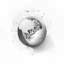 The universe in a sphere tattoo design idea