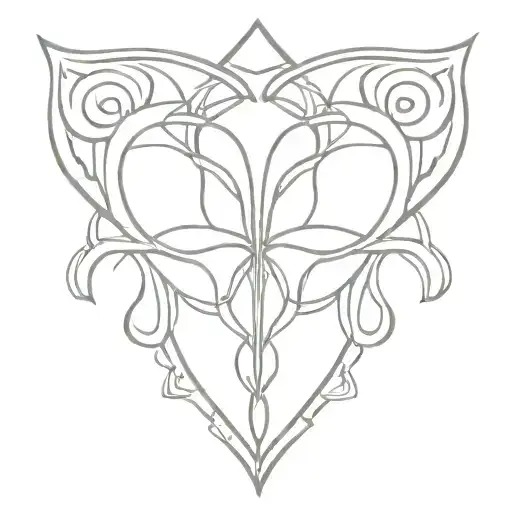Incorporate chrome hearts into a cyber sigilism tattoo design tattoo design idea