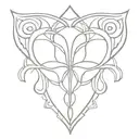 Incorporate chrome hearts into a cyber sigilism tattoo design tattoo design idea