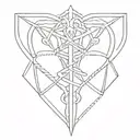 Incorporate chrome hearts into a cyber sigilism tattoo design tattoo design idea