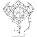 Incorporate chrome hearts into a cyber sigilism tattoo design tattoo design idea