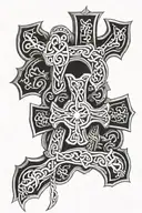 polish hussar Irish Celtic cross tattoo design idea