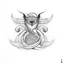 letras alas tribales tattoo design idea