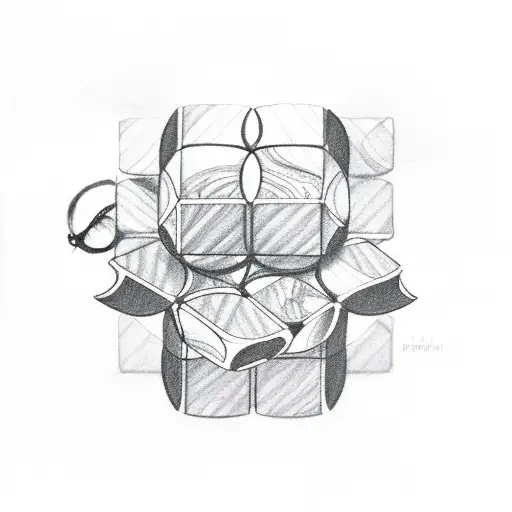 RUBIKS CUBE tattoo design idea