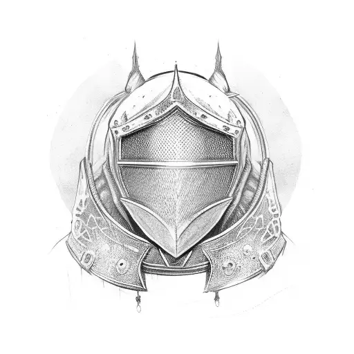 knight armor tattoo design idea