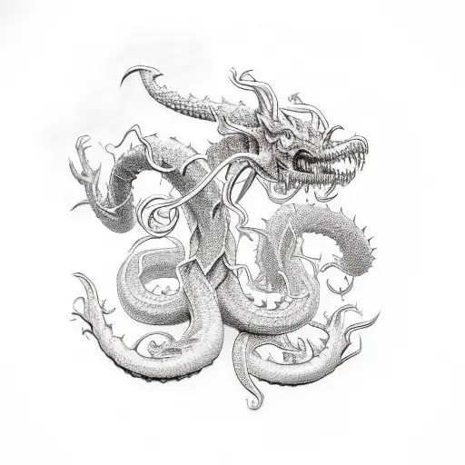 seven headed hydra tattoo  tattoo design idea