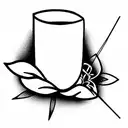 a broken vase rebuilt with tape and band aid and very beautiful flowers in it tattoo design idea