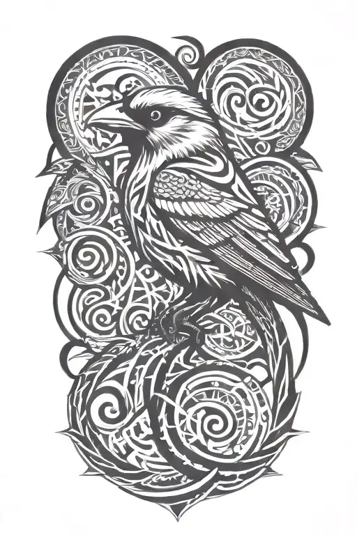 Shrike tattoo design idea