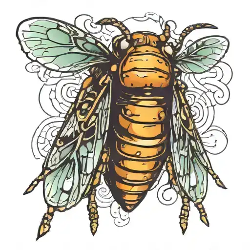 Cicada tattoo design idea
