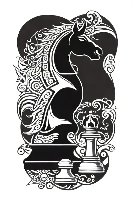 Knight Chess Piece tattoo design idea