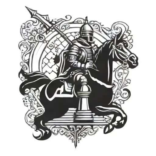 Knight Chess piece tattoo design idea
