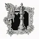 Knight Chess piece tattoo design idea