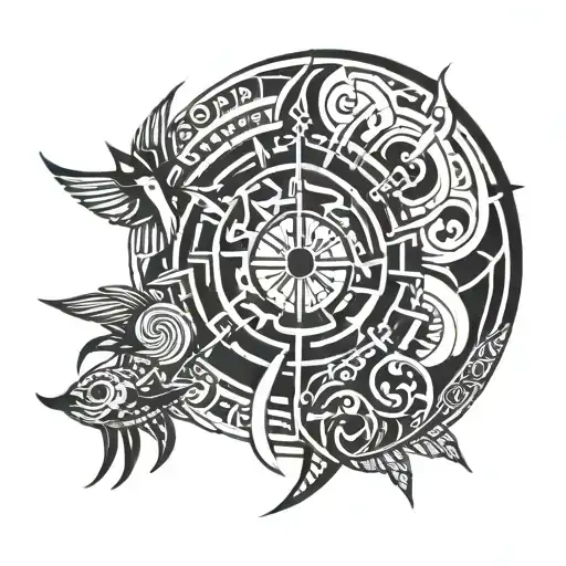 all the gods, all the heavens, all the hells are within you  tattoo design idea