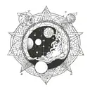 Meaningful universe tattoo design idea