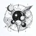 Meaningful universe tattoo design idea