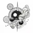 Meaningful universe tattoo design idea