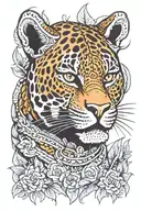 belizean jaguar warrior tattoo design idea