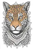 belizean jaguar warrior tattoo design idea